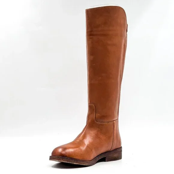 Free People Women  Cognac Leather Riding Equestrian Strap Boots 6.5US EUR 37.5 - Picture 3 of 10